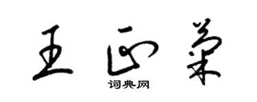 梁錦英王正菊草書個性簽名怎么寫