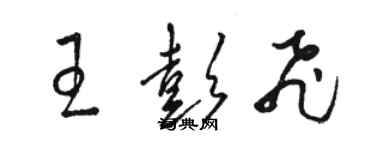 駱恆光王彭飛草書個性簽名怎么寫