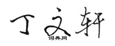 駱恆光丁文軒行書個性簽名怎么寫