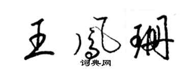 梁錦英王鳳珊草書個性簽名怎么寫