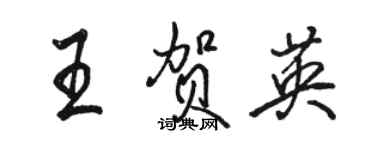 駱恆光王賀英行書個性簽名怎么寫