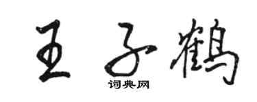 駱恆光王子鶴行書個性簽名怎么寫