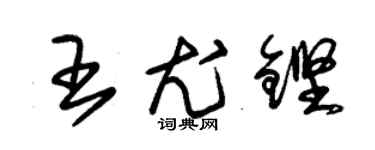 朱錫榮王尤鏗草書個性簽名怎么寫