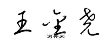 梁錦英王金堯草書個性簽名怎么寫