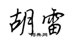 王正良胡雷行書個性簽名怎么寫