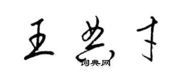 梁錦英王典才草書個性簽名怎么寫