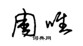 朱錫榮周唯草書個性簽名怎么寫