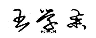 朱錫榮王學舉草書個性簽名怎么寫