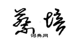 朱錫榮蔡培草書個性簽名怎么寫