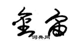 朱錫榮金宙草書個性簽名怎么寫