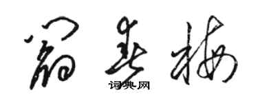 駱恆光閻春梅草書個性簽名怎么寫