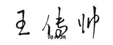 駱恆光王傳帥草書個性簽名怎么寫