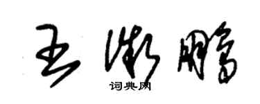 朱錫榮王微鵬草書個性簽名怎么寫