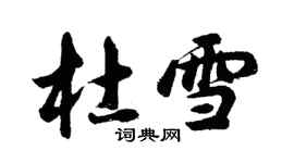 胡問遂杜雪行書個性簽名怎么寫