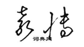 駱恆光袁博草書個性簽名怎么寫