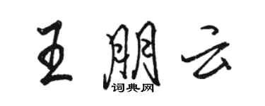 駱恆光王朋雲行書個性簽名怎么寫