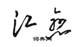 駱恆光江戀草書個性簽名怎么寫