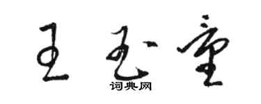 駱恆光王玉量草書個性簽名怎么寫