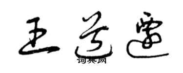 曾慶福王道遷草書個性簽名怎么寫