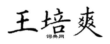 丁謙王培爽楷書個性簽名怎么寫