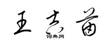 梁錦英王吉苗草書個性簽名怎么寫