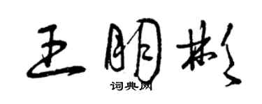 曾慶福王朋彬草書個性簽名怎么寫