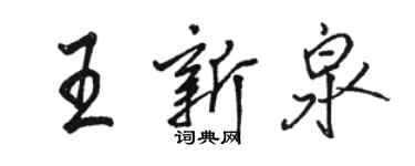 駱恆光王新泉行書個性簽名怎么寫