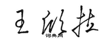 駱恆光王欣拉草書個性簽名怎么寫