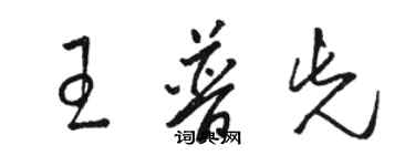 駱恆光王普先草書個性簽名怎么寫