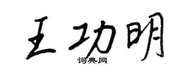 王正良王功明行書個性簽名怎么寫