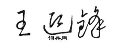 駱恆光王迎鋒草書個性簽名怎么寫
