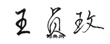 駱恆光王貞玫行書個性簽名怎么寫