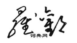 駱恆光羅歡草書個性簽名怎么寫