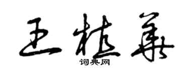 曾慶福王植華草書個性簽名怎么寫