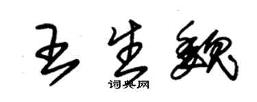 朱錫榮王生魏草書個性簽名怎么寫