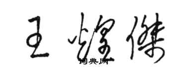 駱恆光王煌傑草書個性簽名怎么寫