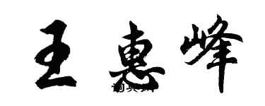 胡問遂王惠峰行書個性簽名怎么寫