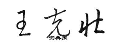 駱恆光王克壯草書個性簽名怎么寫