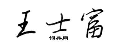 王正良王士富行書個性簽名怎么寫