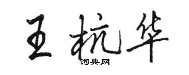 駱恆光王杭華行書個性簽名怎么寫