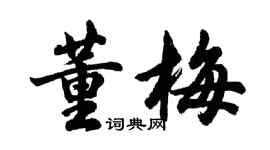 胡問遂董梅行書個性簽名怎么寫