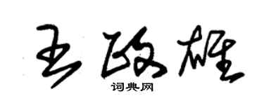朱錫榮王政雄草書個性簽名怎么寫
