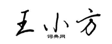 王正良王小方行書個性簽名怎么寫