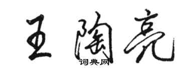 駱恆光王陶亮行書個性簽名怎么寫