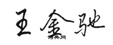 駱恆光王金馳行書個性簽名怎么寫