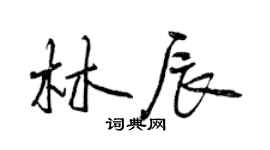 曾慶福林辰行書個性簽名怎么寫