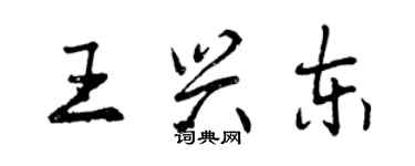 曾慶福王興東行書個性簽名怎么寫