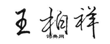 駱恆光王柏祥行書個性簽名怎么寫