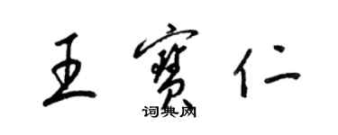 梁錦英王寶仁草書個性簽名怎么寫