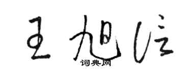 駱恆光王旭信草書個性簽名怎么寫